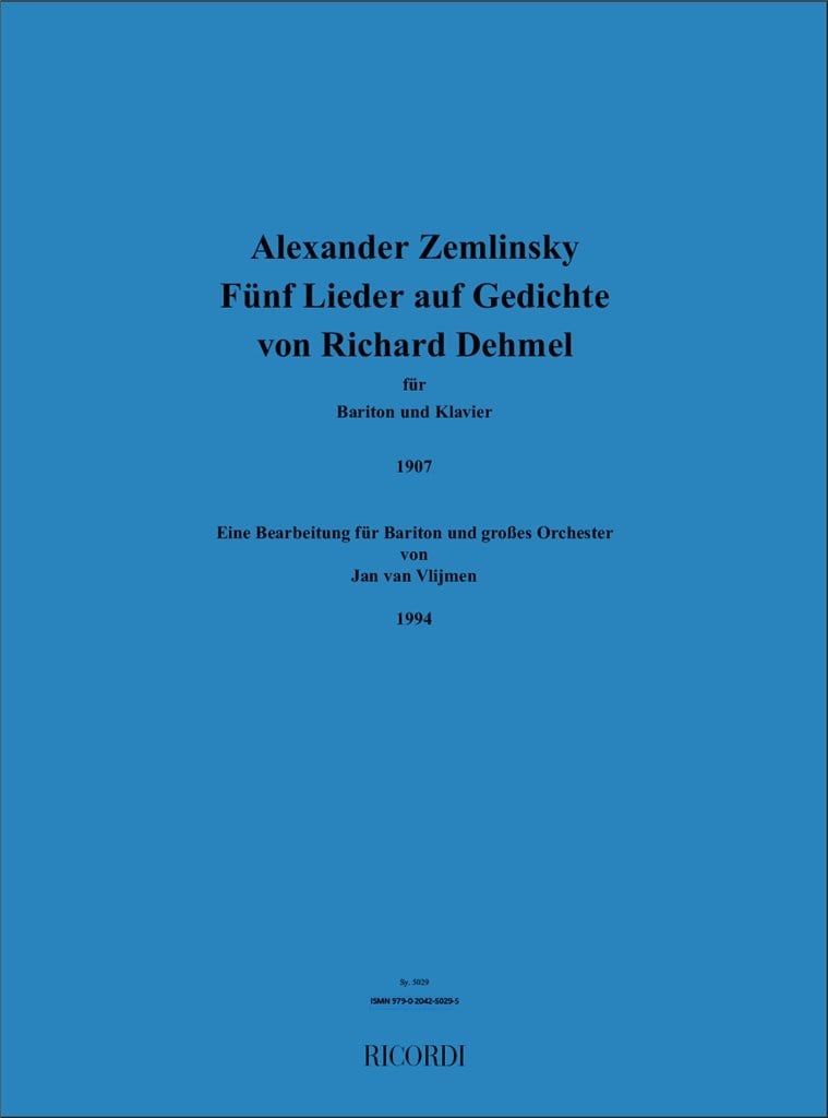 5 Lieder Nach Gedichten Vonrich